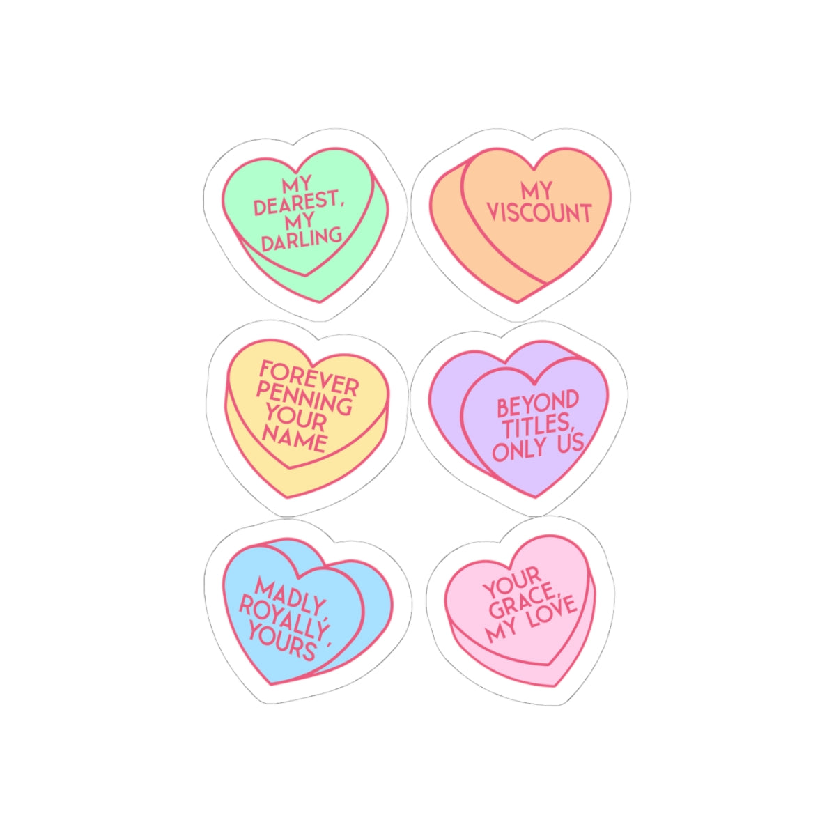Bridgerton Valentine's Day Heart Candy Netflix Sticker