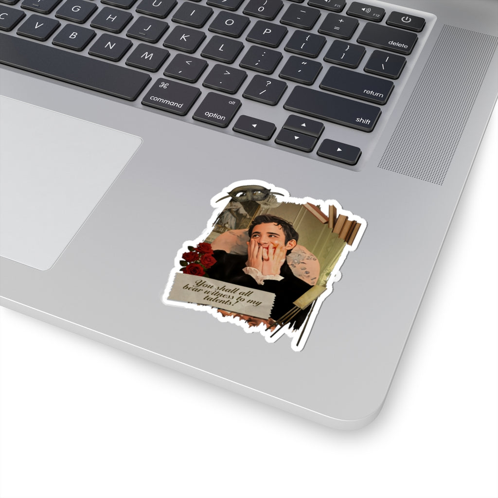 You Shall All Bear Witness To My Talents Benedict Bridgerton Quote Netflix Sticker