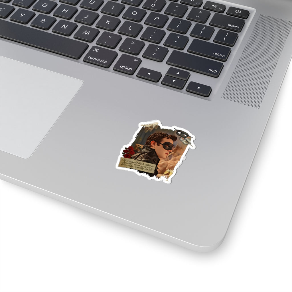 This Night Feels Like A Dream Benedict Bridgerton Masquerade Ball Quote Netflix Sticker