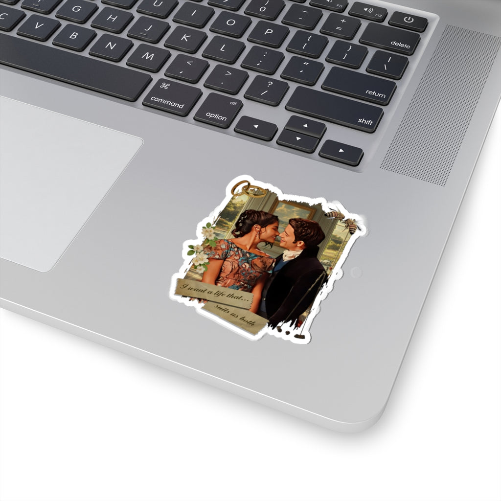 I Want a Life That Suits Us Both Kathony Bridgerton Portrait Netflix Sticker