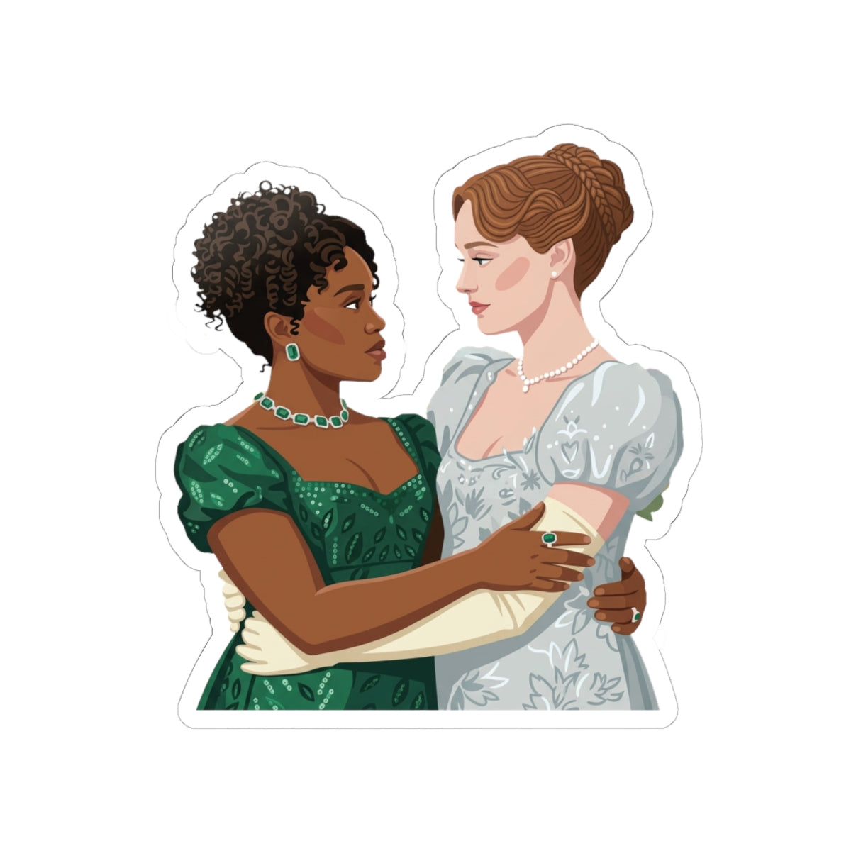 Francesca & Michaela Stirling Embrace Abstract Art Sticker