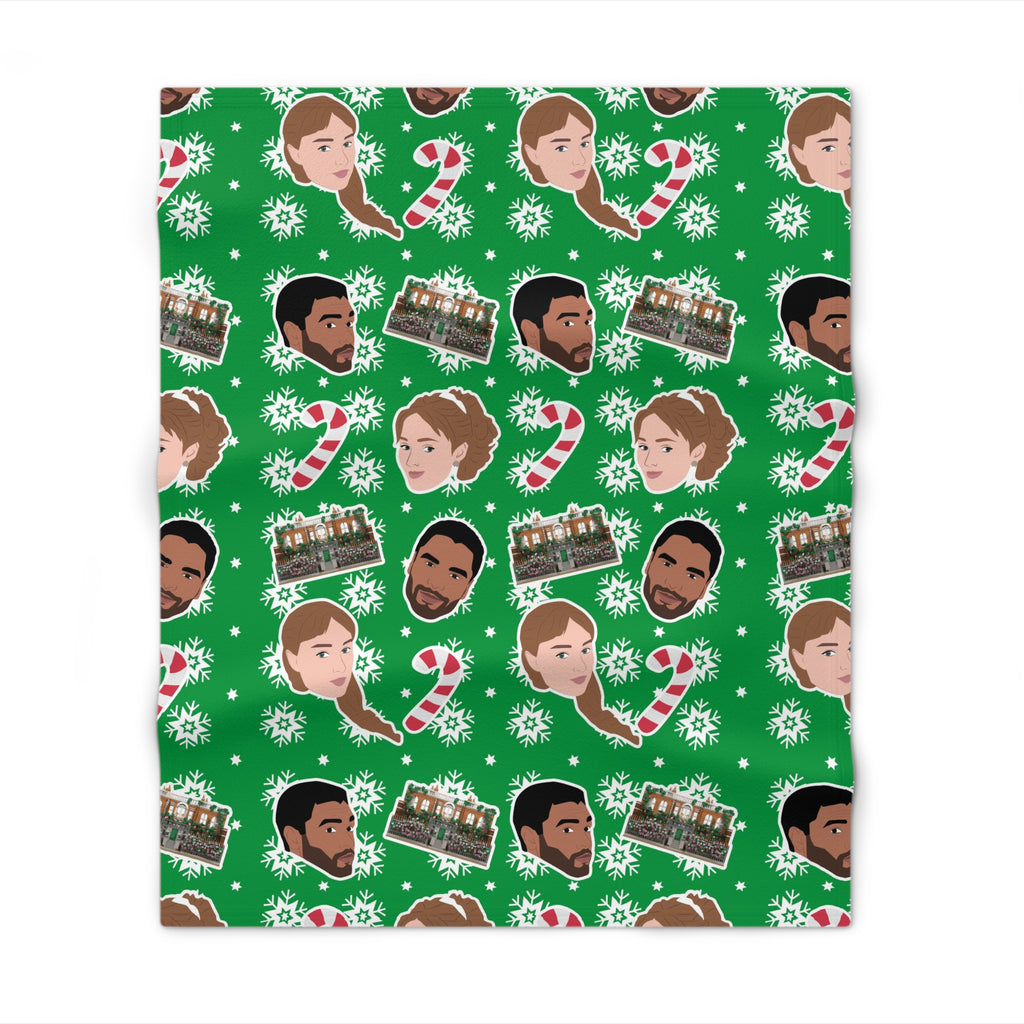 Saphne Simon & Daphne Christmas Bridgerton Netflix Throw Blanket