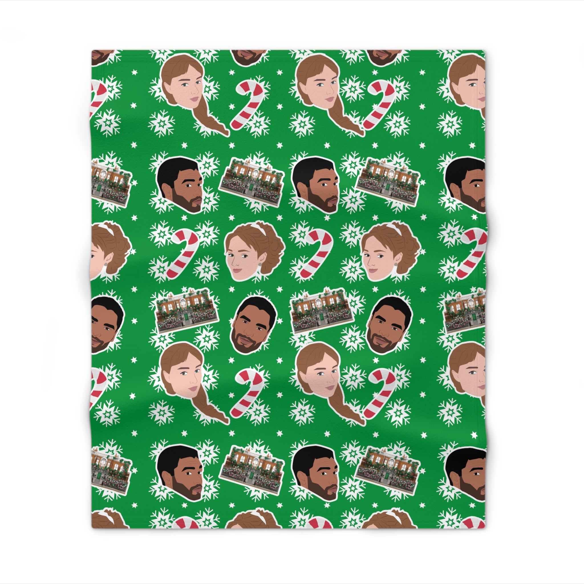 Saphne Simon & Daphne Christmas Bridgerton Netflix Throw Blanket