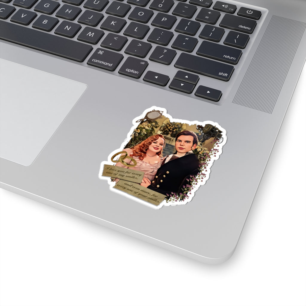 Colin & Penelope Bridgerton Polin Portrait Netflix Sticker