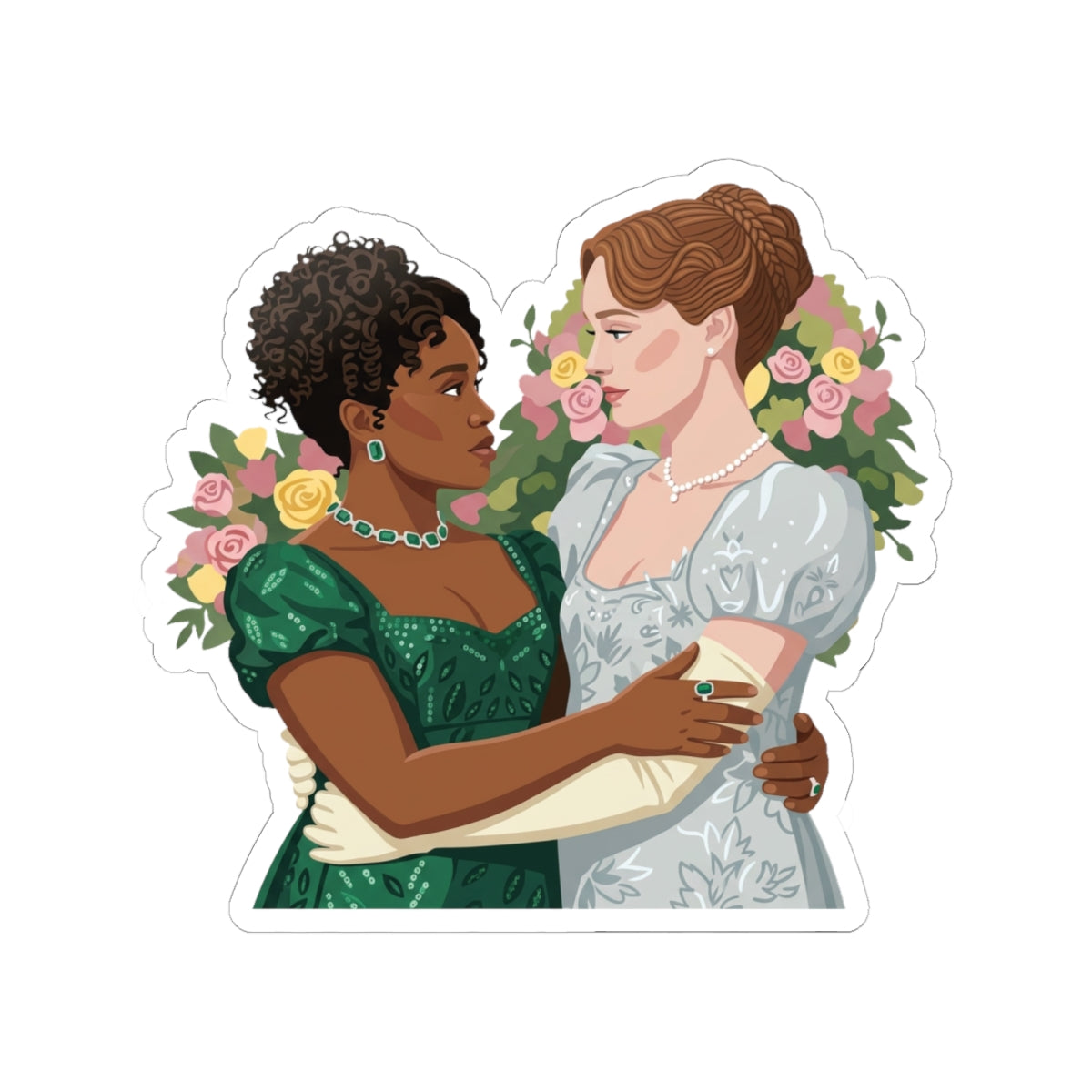 Francesca & Michaela Stirling Embrace Floral Abstract Art Sticker