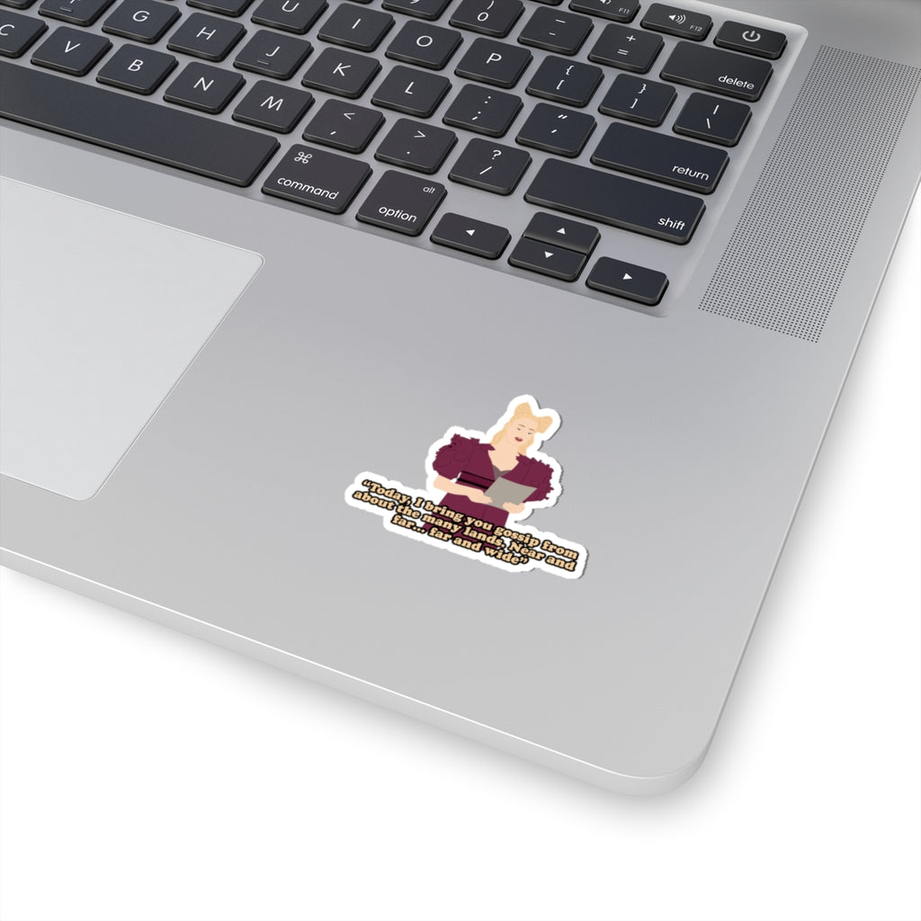 Today I Bring You Gossip From About The Many Lands Cressida Cowper Bridgerton Netflix Sticker