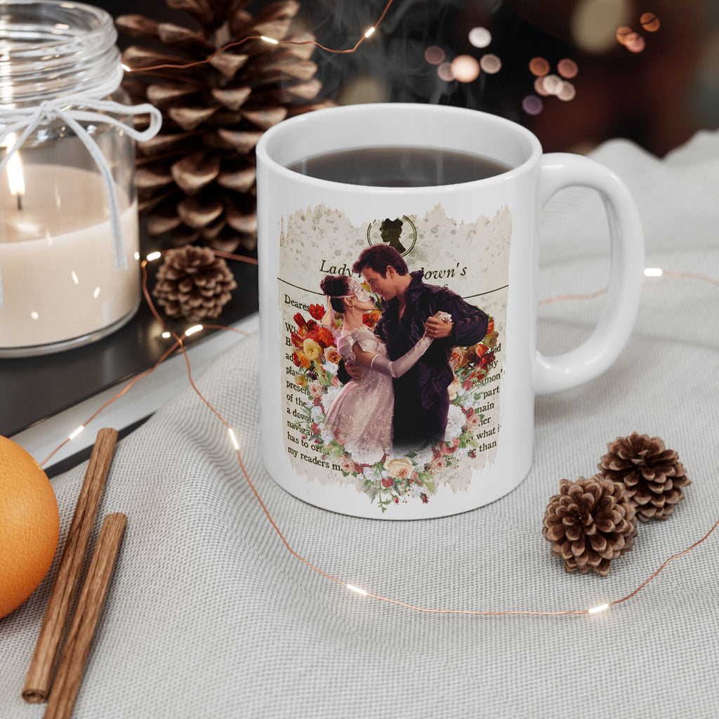 Benedict Bridgerton & The Lady In Silver Lady Whistledown Society Papers Netflix Mug