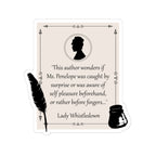 This Author Wonders If Ms. Penelope Was Caught By Surprise Lady Whistledown Bridgerton Netflix Stickers