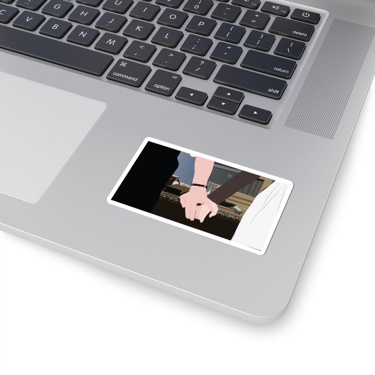 Benedict Bridgerton & Sophie Baek Touching Hands Sticker