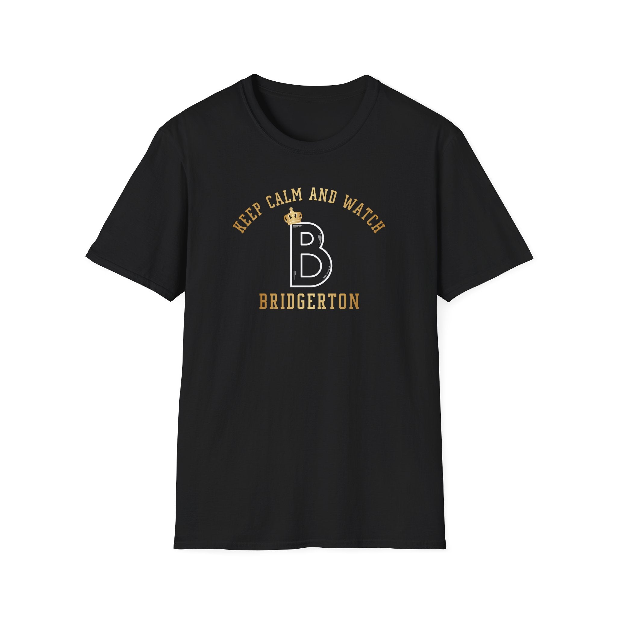 Gold Keep Calm And Watch Bridgerton Netflix Cute T-Shirt