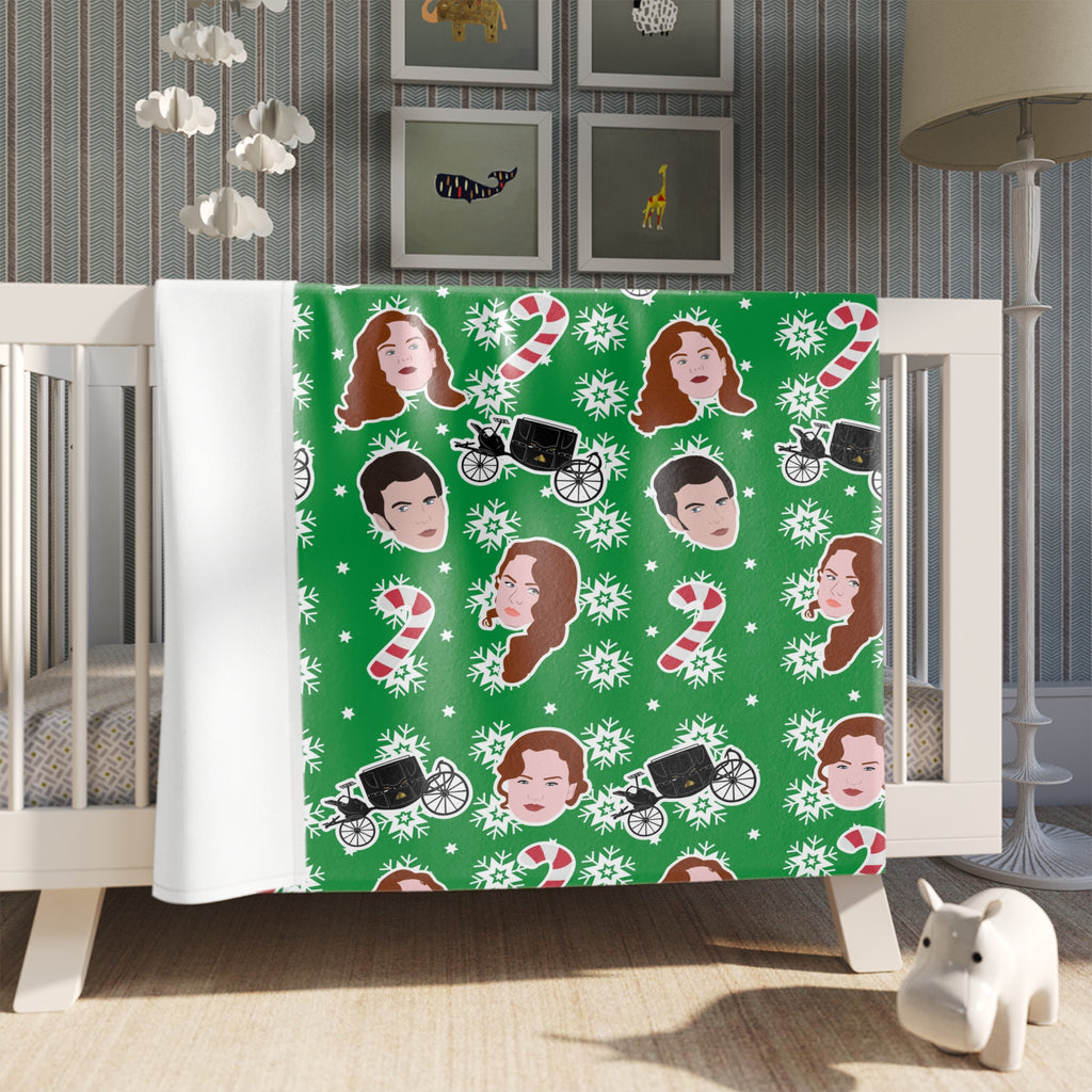 Polin Colin & Penelope Christmas Bridgerton Netflix Throw Blanket