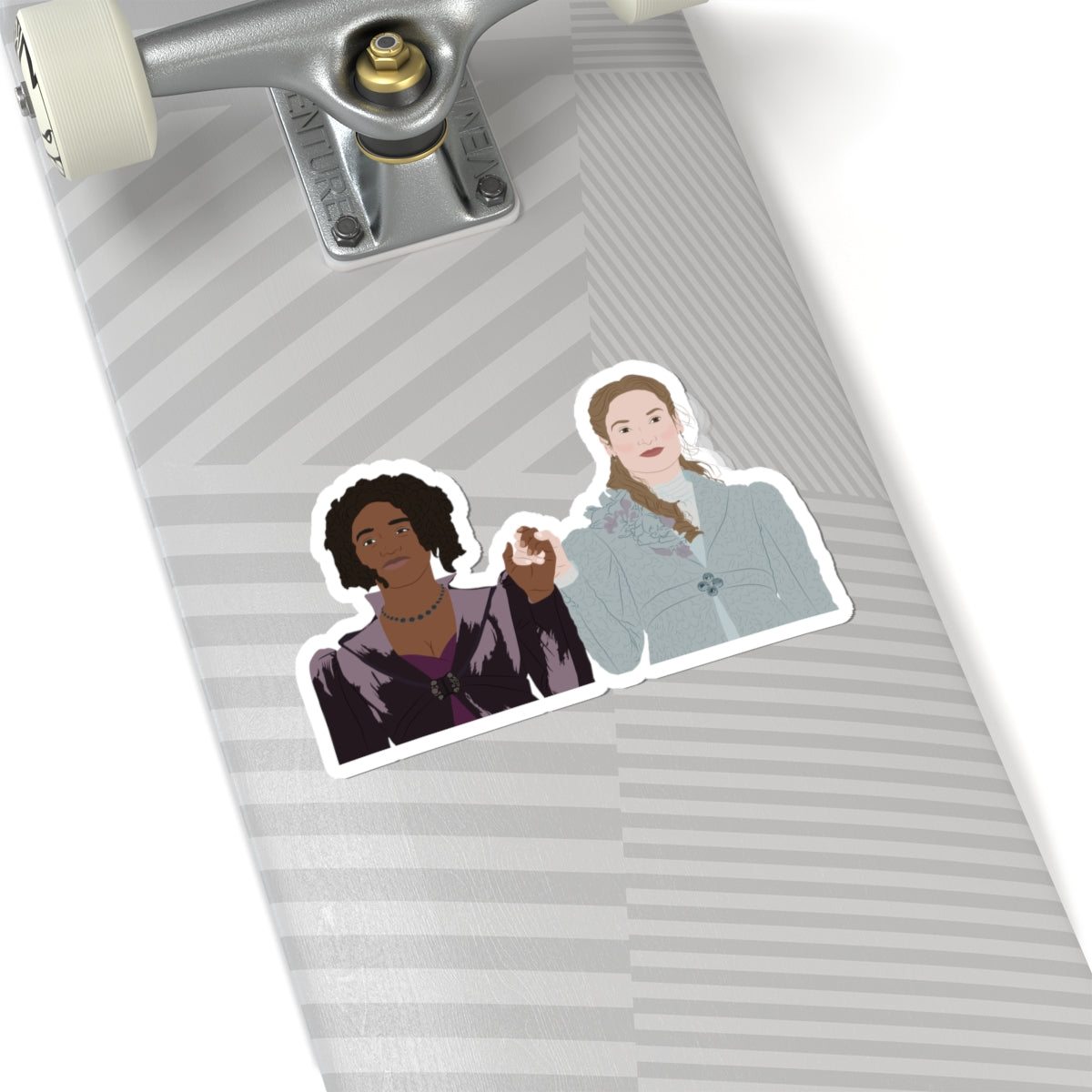 Francesca & Michaela Stirling Holding Hands Sticker