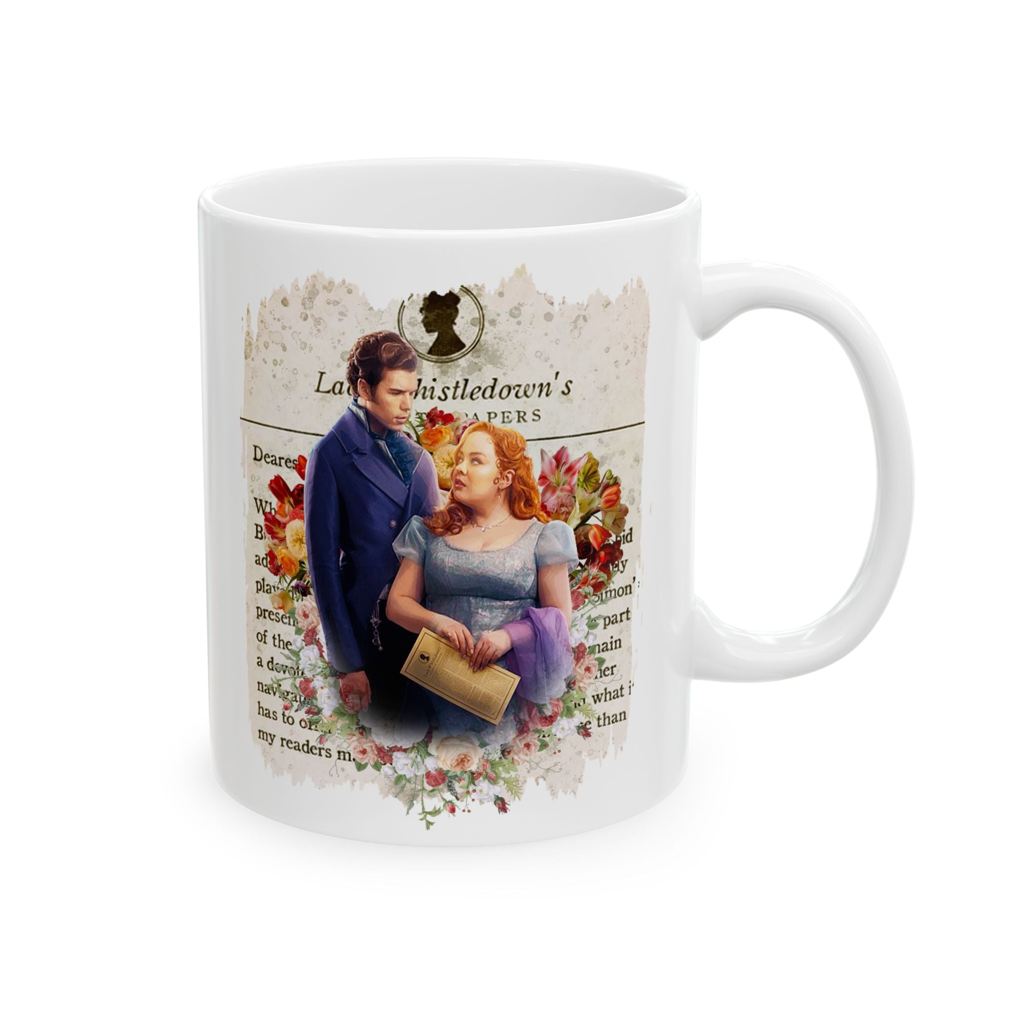 Colin Bridgerton & Penelope Featherington Lady Whistledown Society Papers Netflix Mug