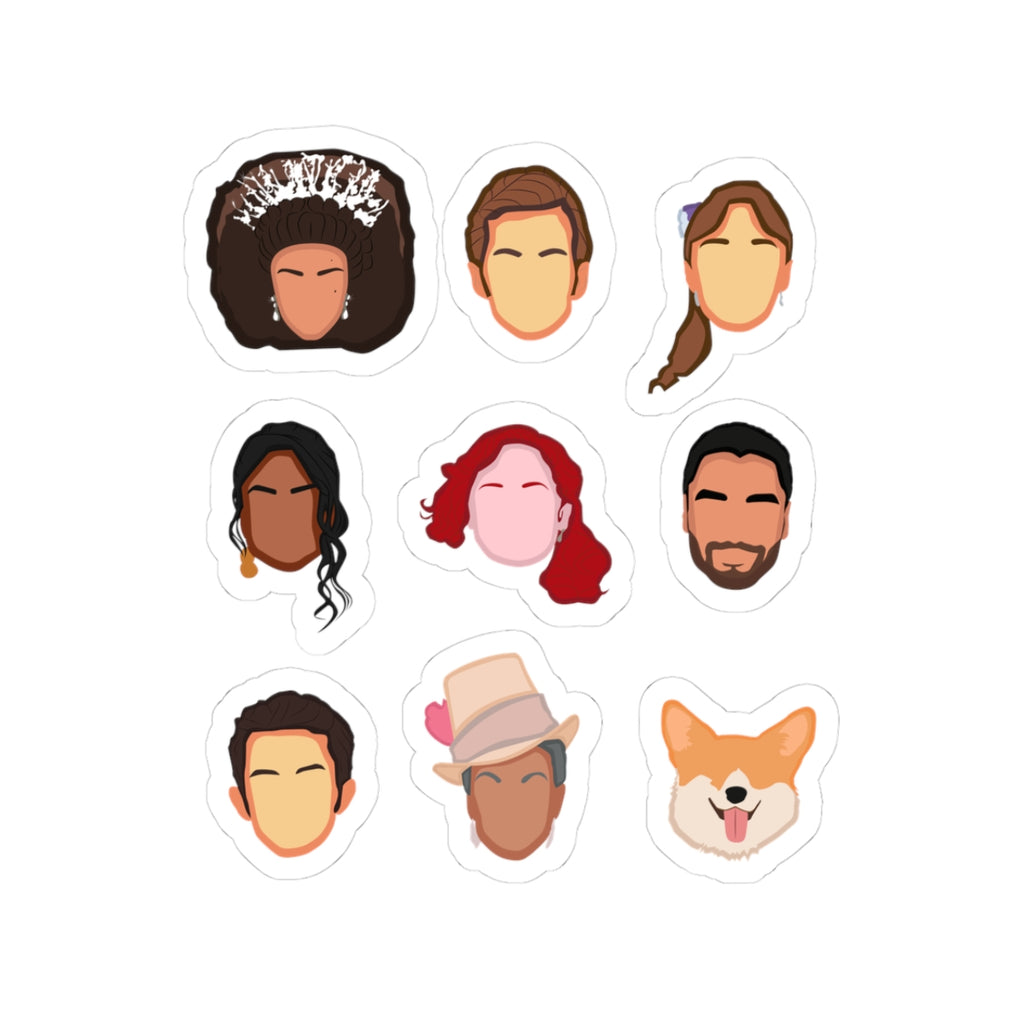 Penelope, Colin, Kate, Anthony, Daphne, Simon, Queen Charlotte Newton Emoji Bridgerton Netflix Sticker