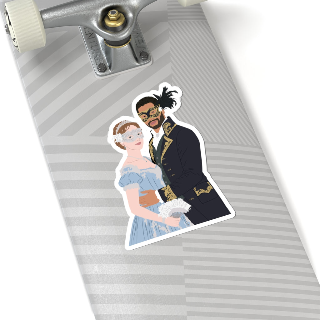 Simon & Daphne Basset Masquerade Ball Bridgerton Netflix Sticker