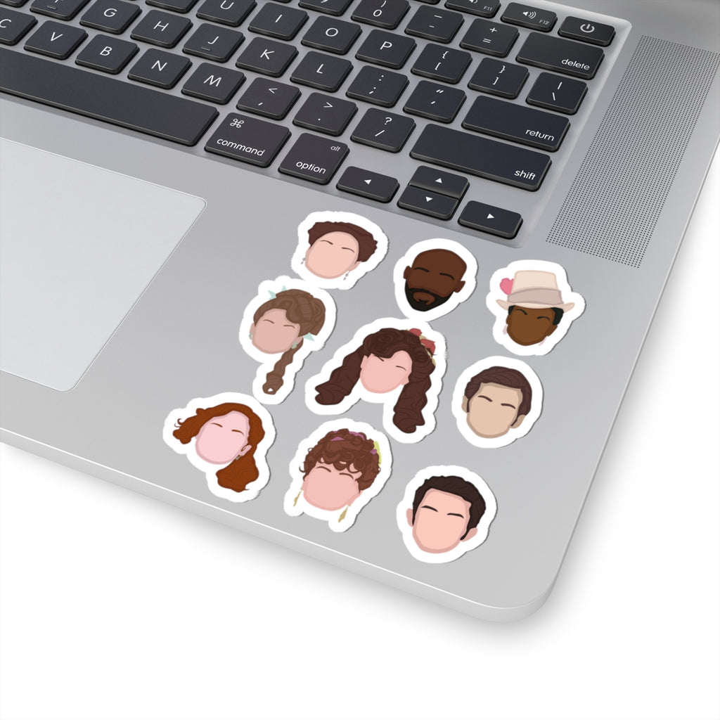 Bridgerton's Colin, Penelope, Anthony, Lady Danbury, Violet, Portia, Prudence, Philippa, Marcus Emoji Bridgerton Netflix Sticker