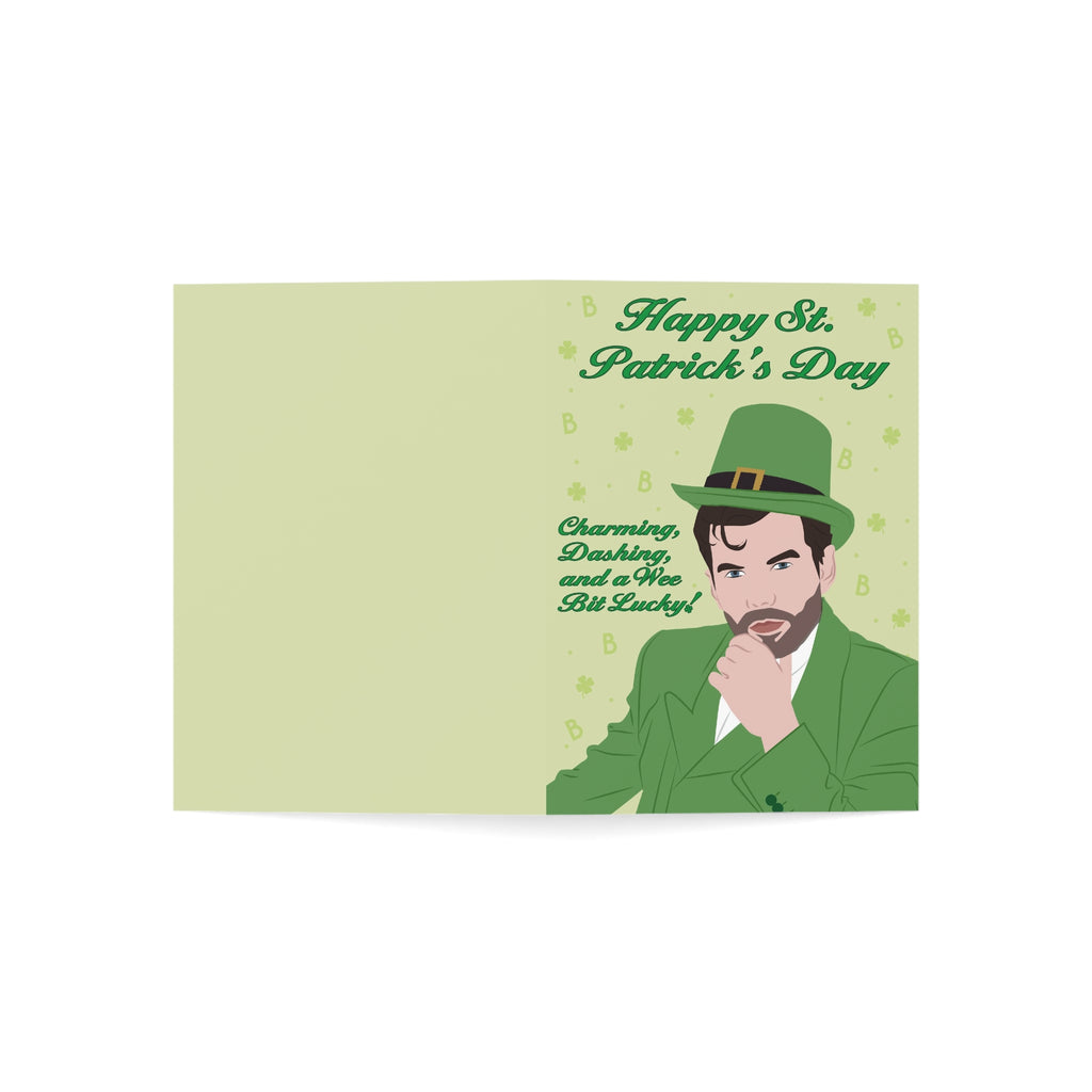 Dashing & A Wee Bit Lucky! Colin Bridgerton Happy St. Patrick's Day Bridgerton Netflix Greeting Card