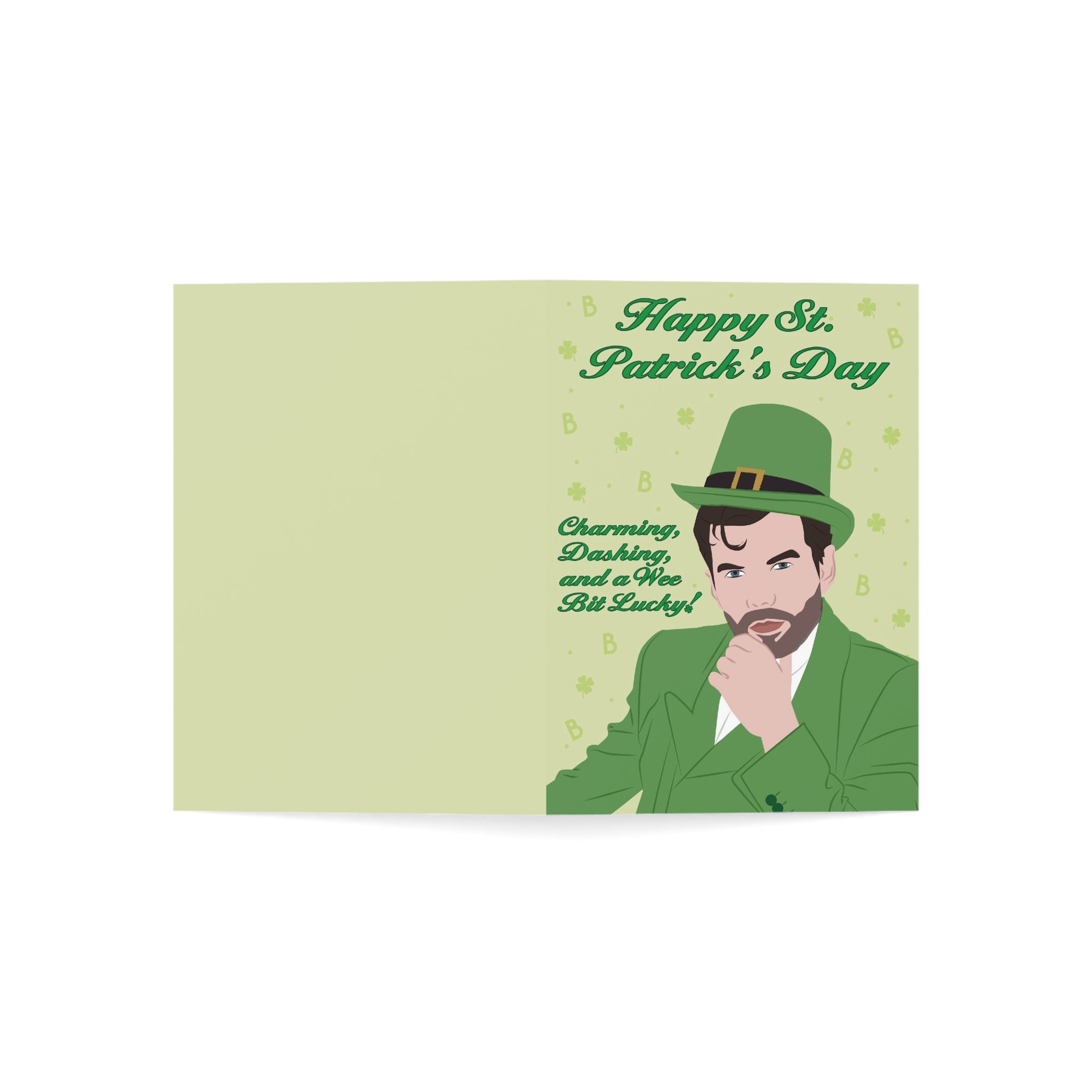 Dashing & A Wee Bit Lucky! Colin Bridgerton Happy St. Patrick's Day Bridgerton Netflix Greeting Card