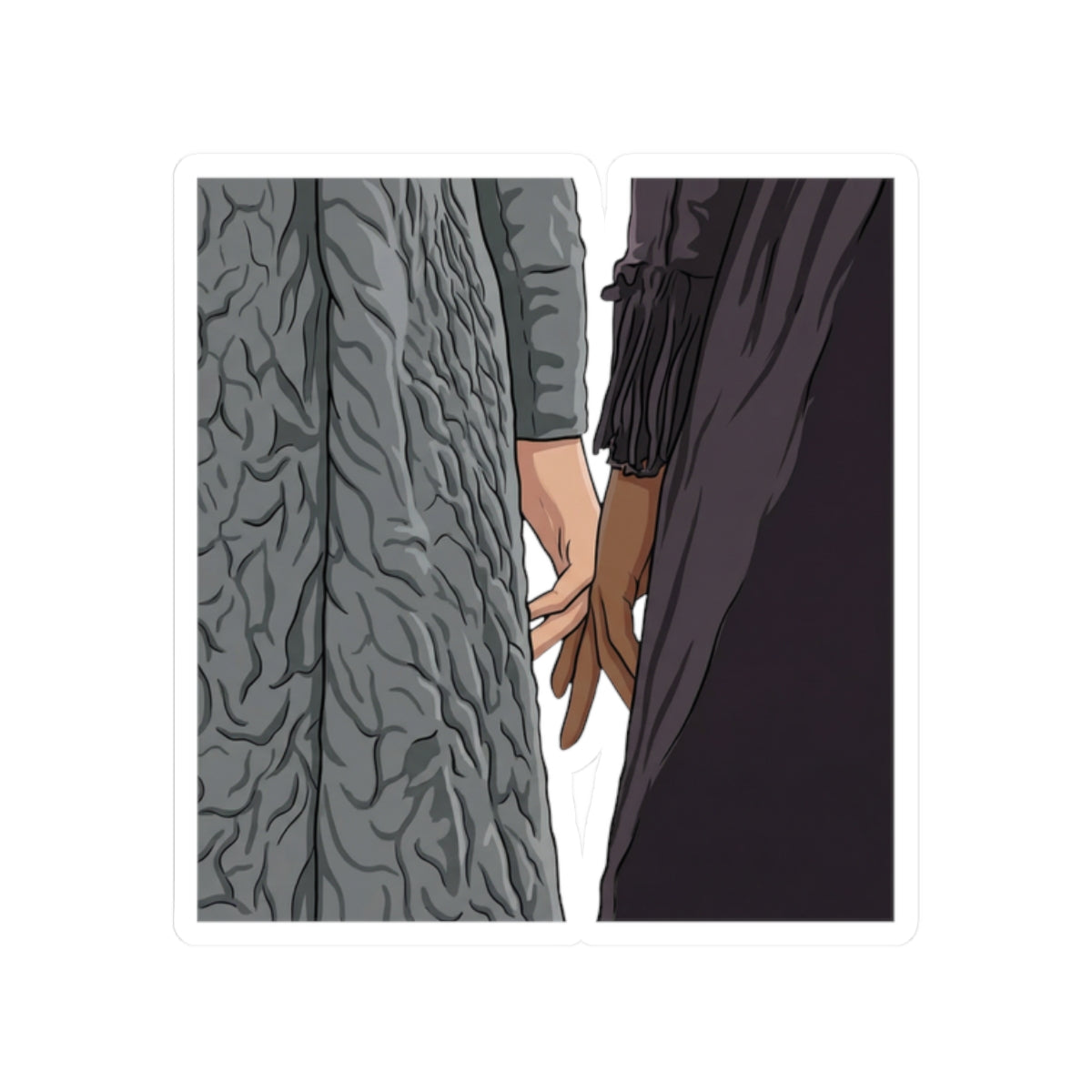 Francesca & Michaela Stirling Fingers Touching Sticker