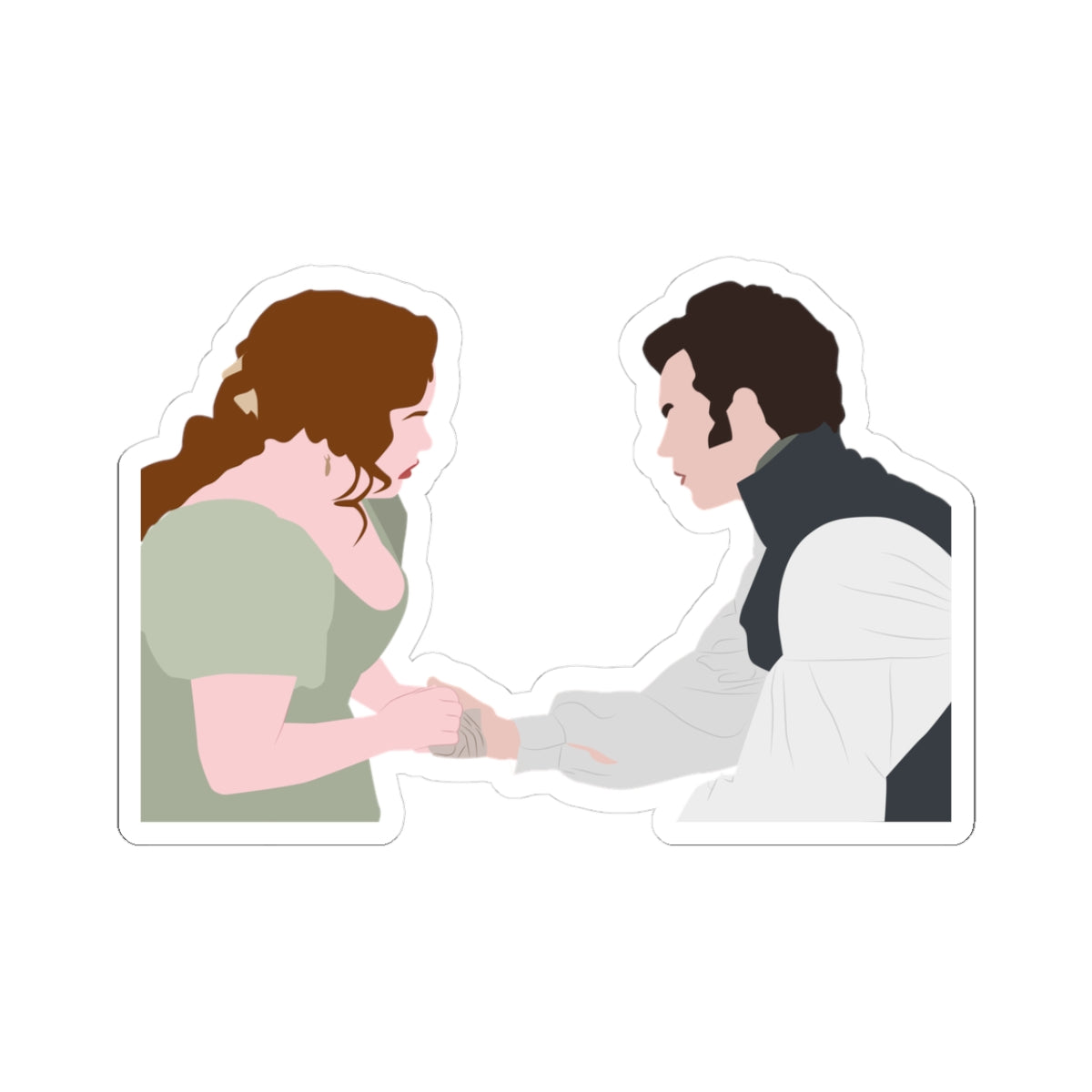 Penelope Featherington & Colin Bridgerton Holding Hands Netflix Sticker