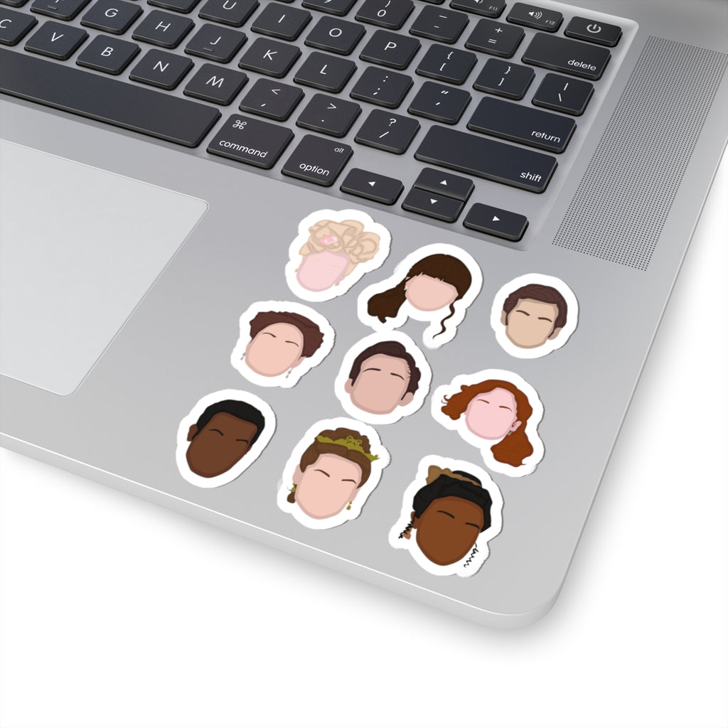 Bridgerton's Colin, Penelope, Eloise, Benedict, Francesca, Violet, John, Cressida, Prudence, Michaela Emoji  Bridgerton Netflix Sticker