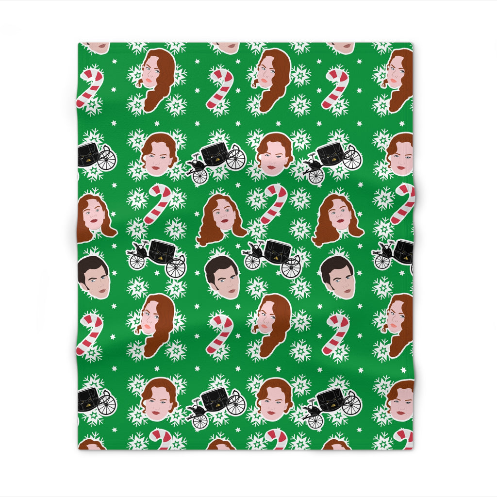 Polin Colin & Penelope Christmas Bridgerton Netflix Throw Blanket