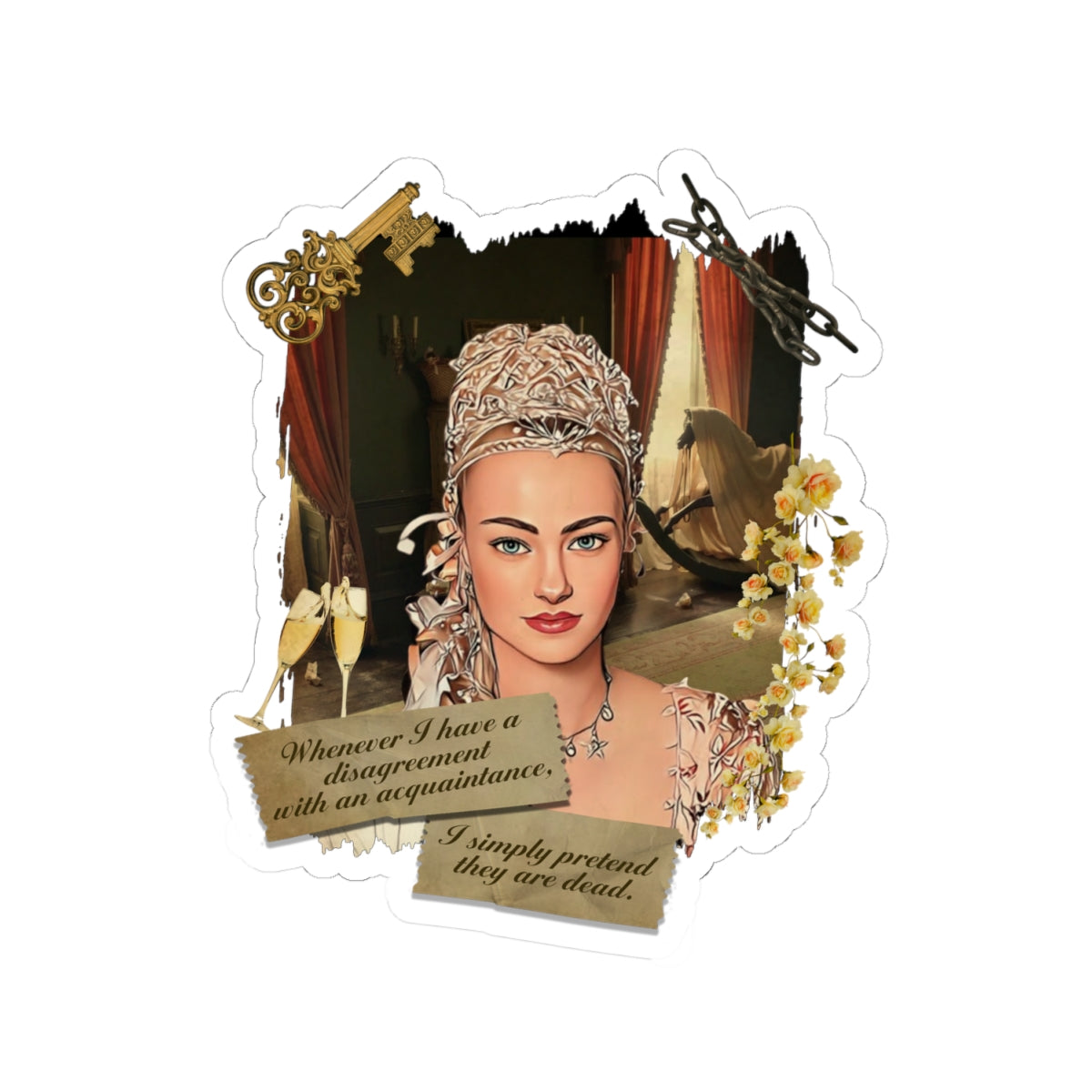 Cressida Cowper Portrait Netflix Sticker