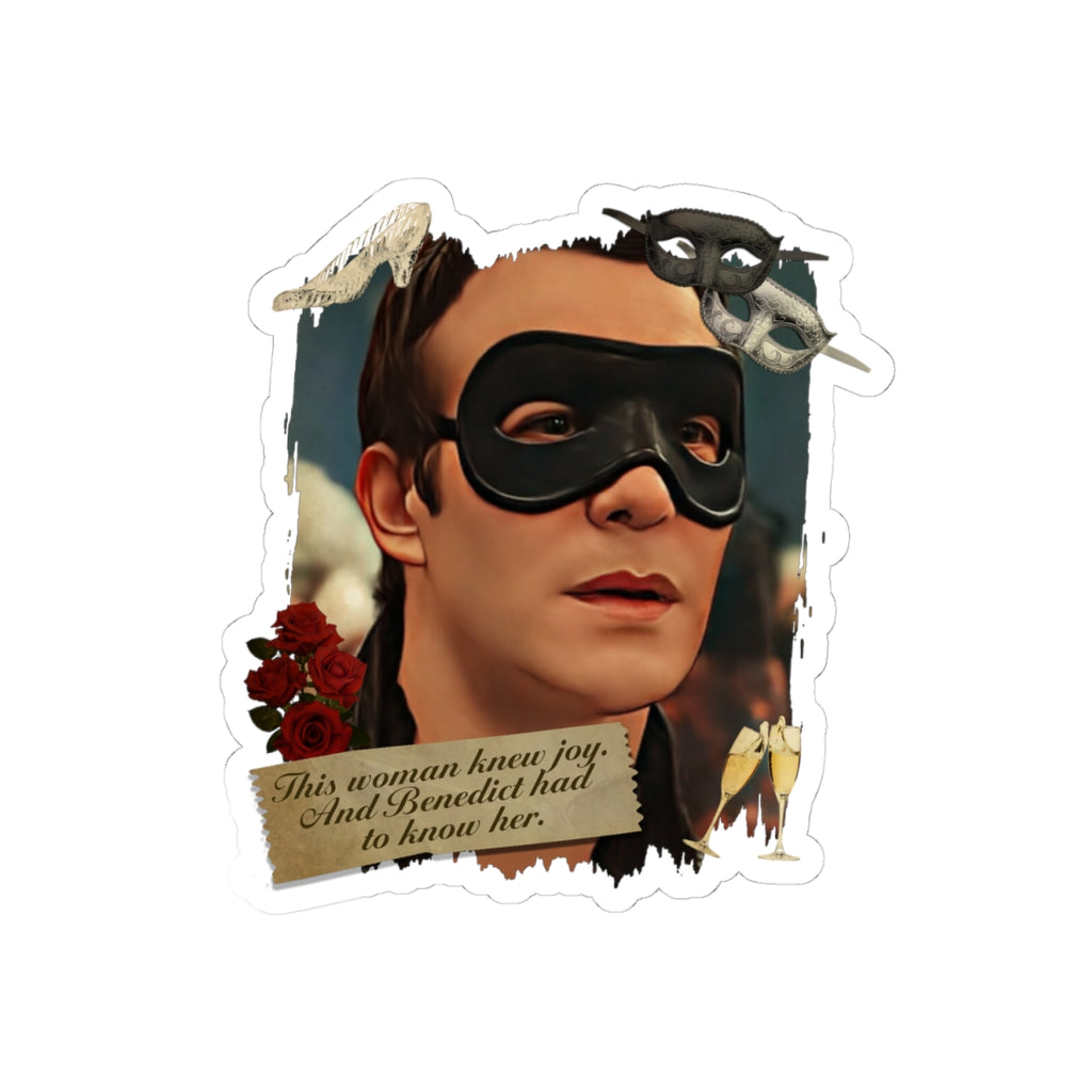 This Woman Knew Joy Benedict Bridgerton Masquerade Ball Quote Netflix Sticker