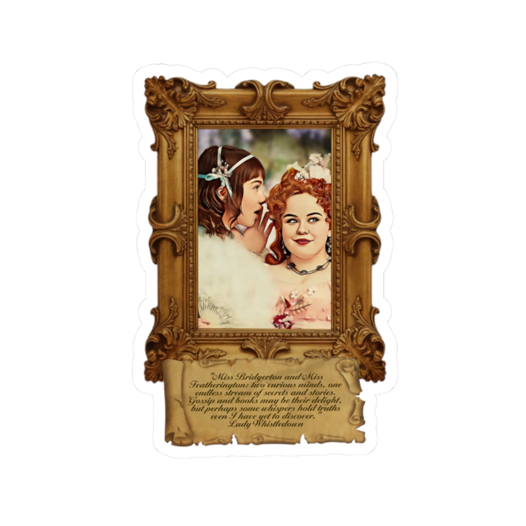 Penelope and Eloise Gossip Portrait Bridgerton Netflix Sticker