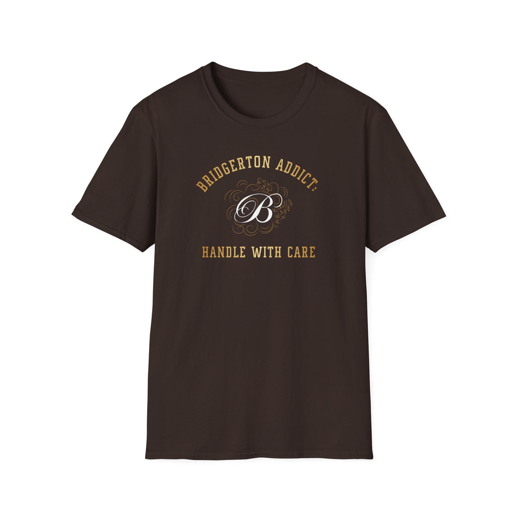 Bridgerton Addict Handle With Care Bridgerton Netflix Funny Gold T-Shirt