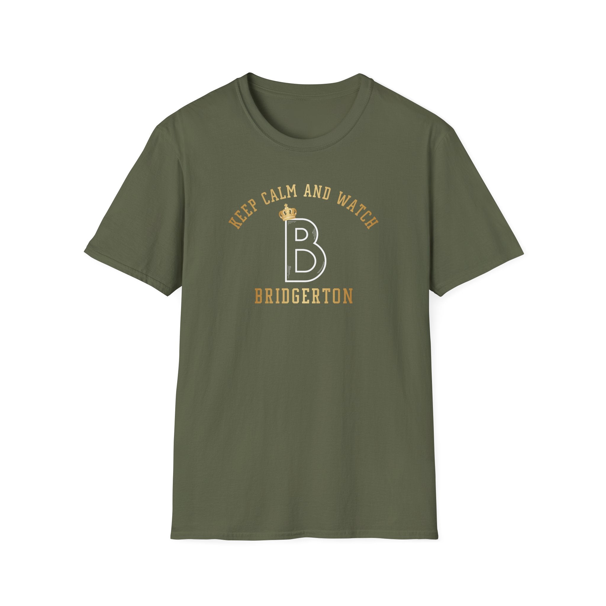 Gold Keep Calm And Watch Bridgerton Netflix Cute T-Shirt