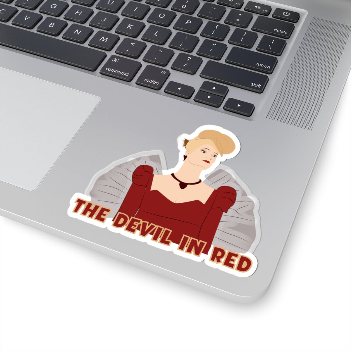 The Devil In Red Cressida Cowper Red Dress Bridgerton Netflix Sticker