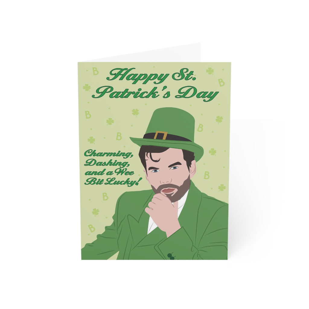 Dashing & A Wee Bit Lucky! Colin Bridgerton Happy St. Patrick's Day Bridgerton Netflix Greeting Card