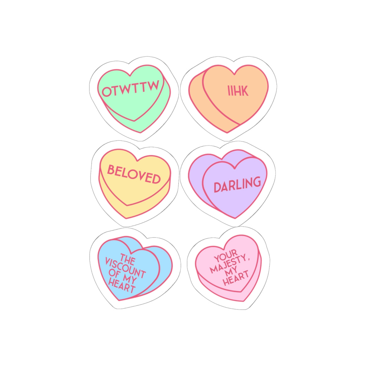 Bridgerton Book's Valentine's Day Heart Candy Netflix Sticker