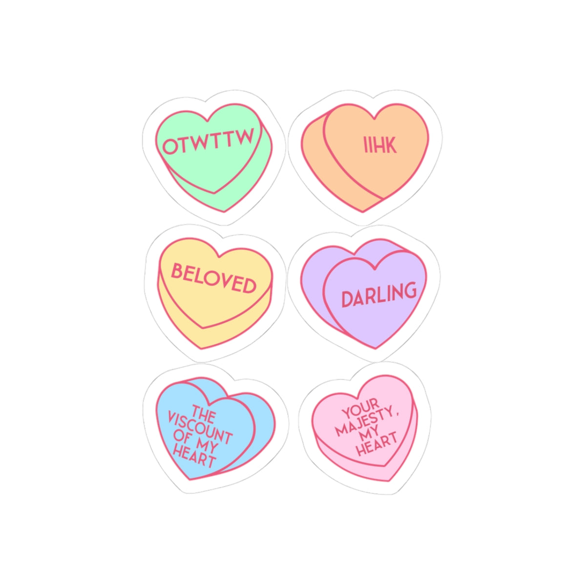Bridgerton Book's Valentine's Day Heart Candy Netflix Sticker