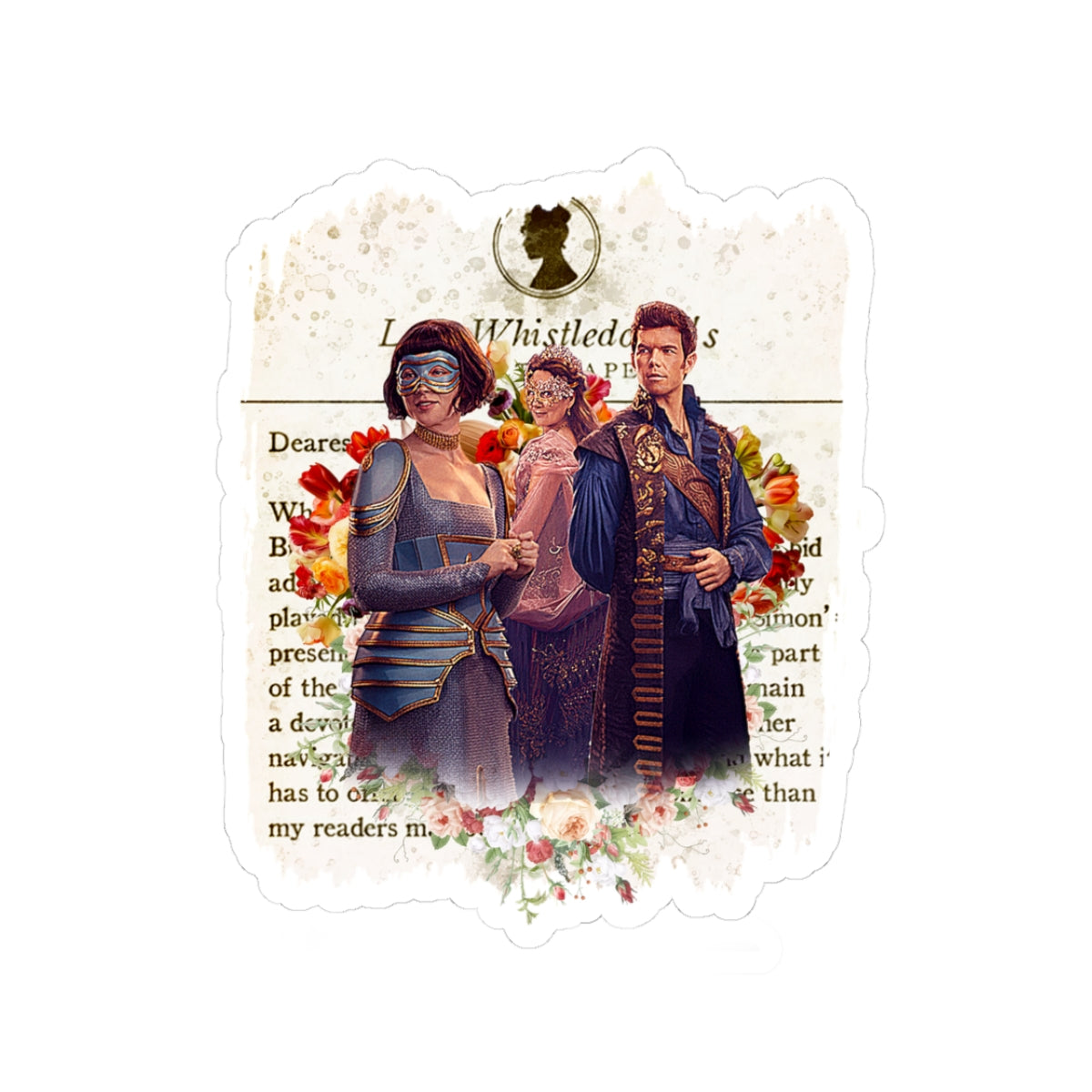 Eloise, Colin & Violet Brigerton Lady Whistledown Society Papers Sticker
