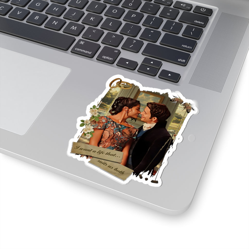 I Want a Life That Suits Us Both Kathony Bridgerton Portrait Netflix Sticker