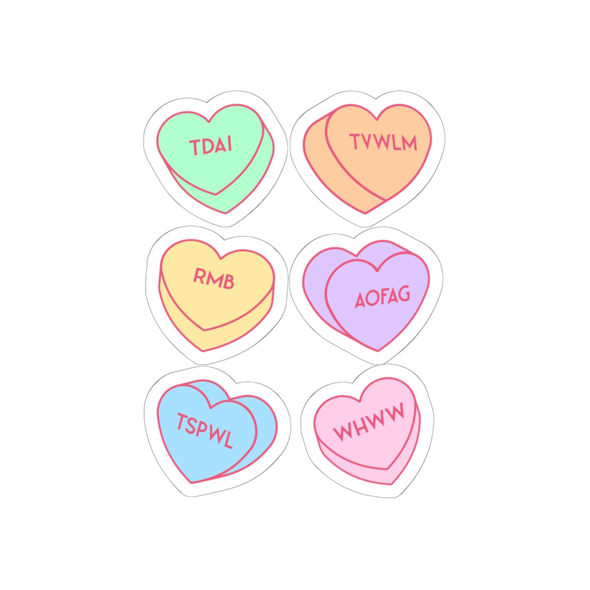 Bridgerton Books Valentine's Day Heart Candy Netflix Sticker