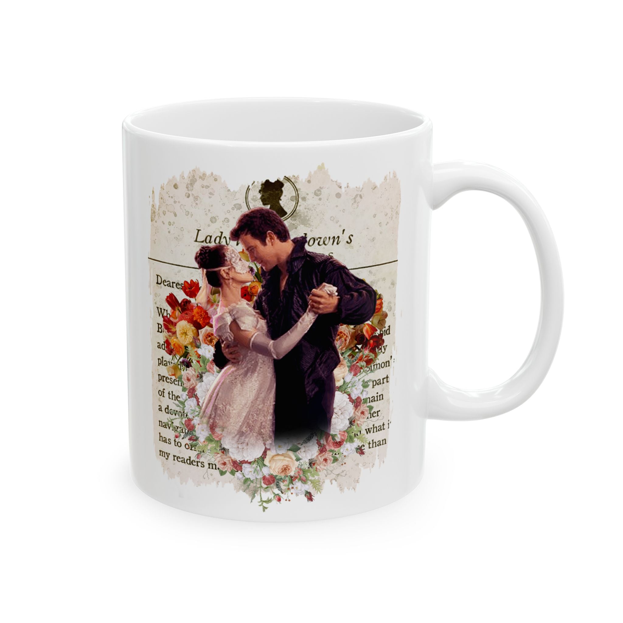 Benedict Bridgerton & The Lady In Silver Lady Whistledown Society Papers Netflix Mug