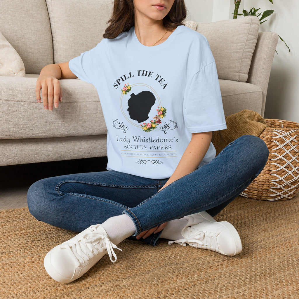 Spill The Tea Lady Whistledown Society Papers Bridgerton Netflix T-Shirt