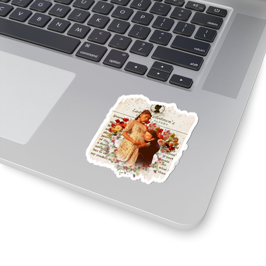 Anthony Bridgerton & Kate Bridgerton Pregnant Lady Whistledown Society Papers Netflix Sticker