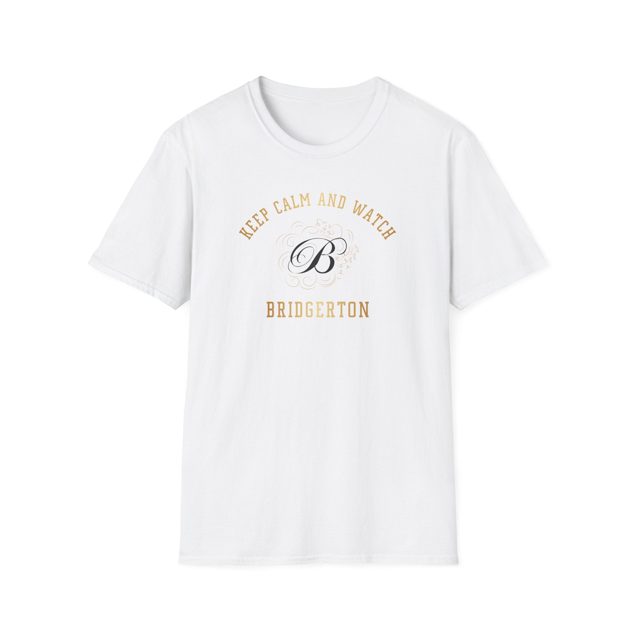 Keep Calm And Watch Brigderton Netflix Gold T-Shirt