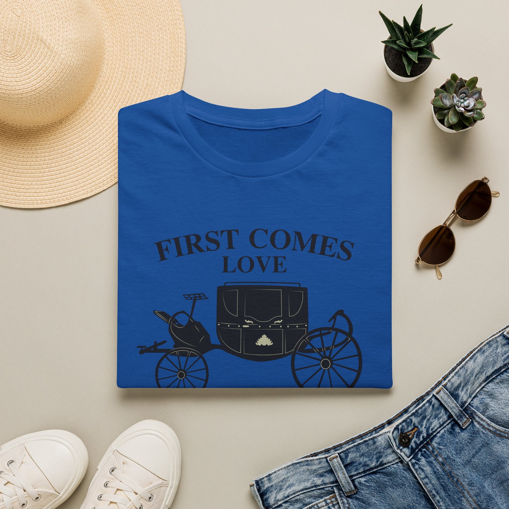 First Comes Love Then Comes Carriage Polin Bridgerton Netflix T-Shirt