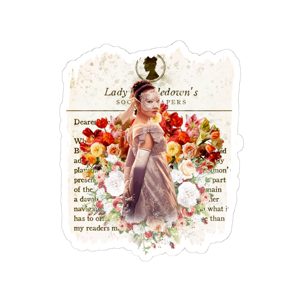Sophie Baek Lady In Silver Masquerade Ball Lady Whistledown Society Papers Netflix Sticker