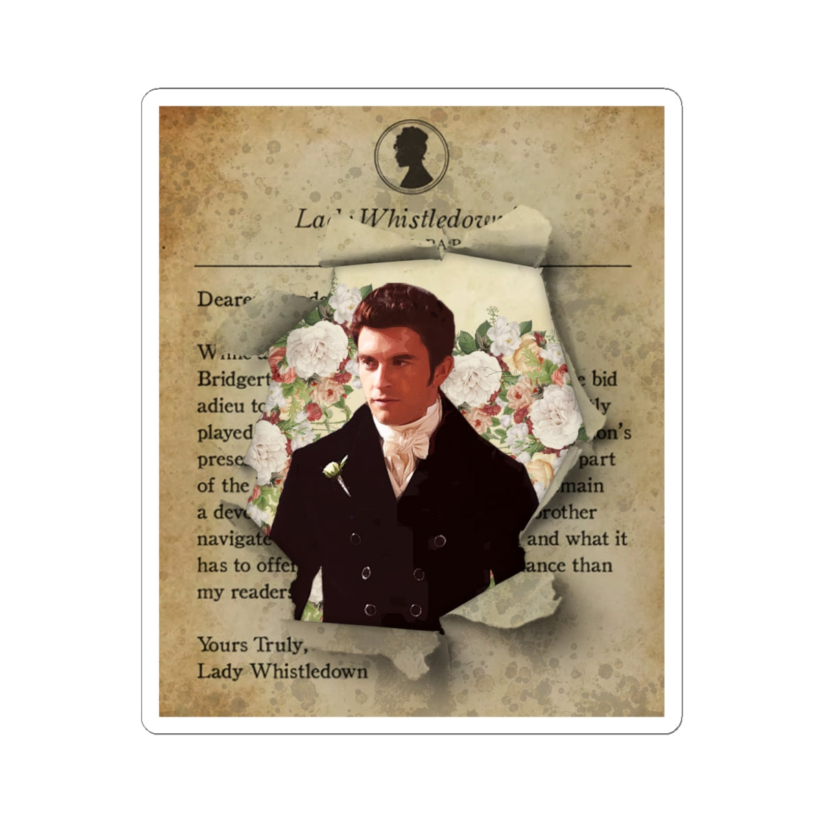 Anthony Bridgerton Lady Whistledown Society Papers Netflix Stickers