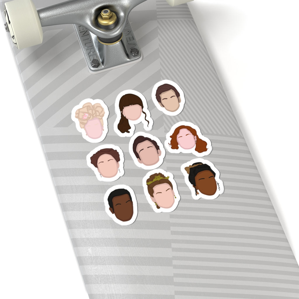 Bridgerton's Colin, Penelope, Eloise, Benedict, Francesca, Violet, John, Cressida, Prudence, Michaela Emoji  Bridgerton Netflix Sticker