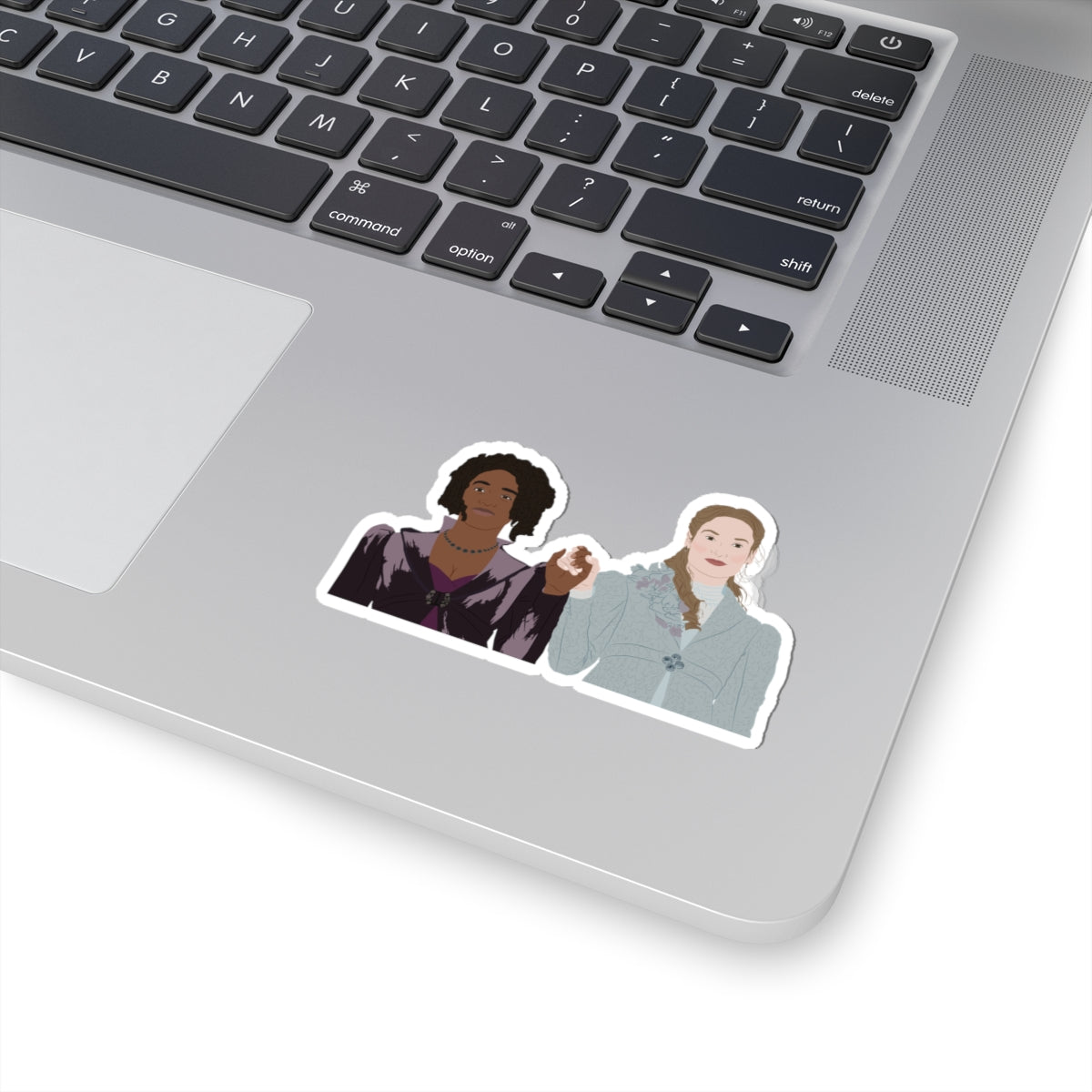 Francesca & Michaela Stirling Holding Hands Sticker