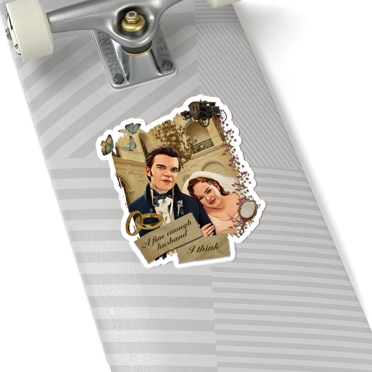 Colin & Penelope Bridgerton Wedding Portrait Netflix Sticker