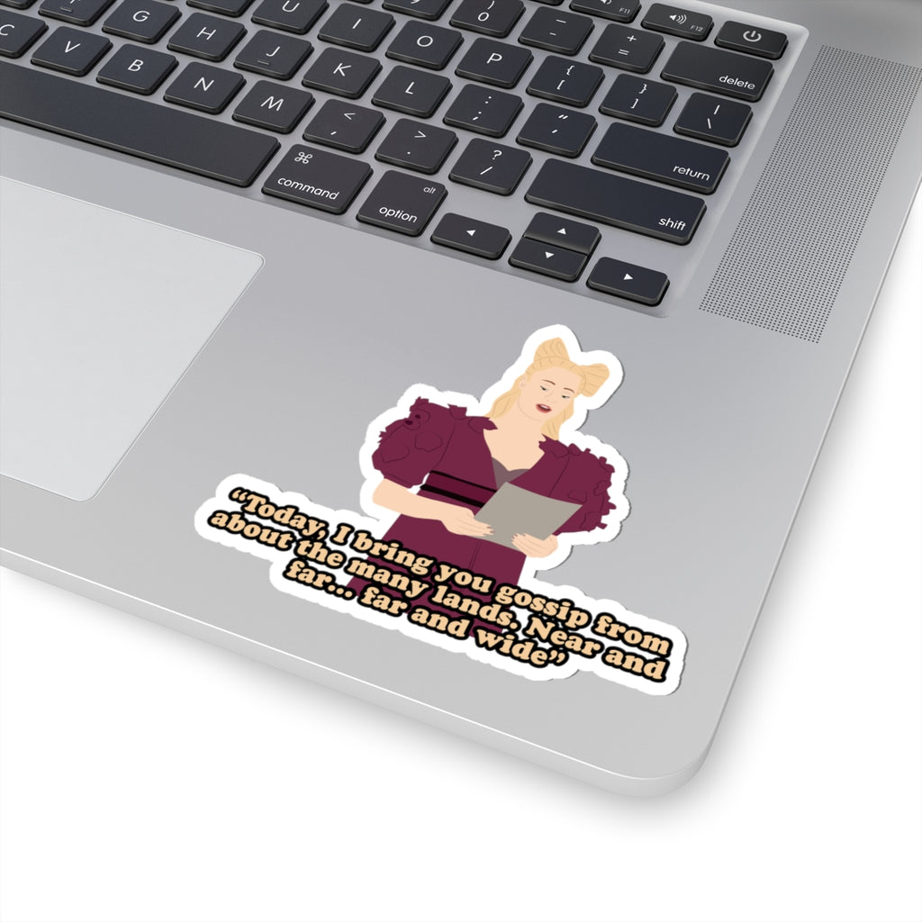Today I Bring You Gossip From About The Many Lands Cressida Cowper Bridgerton Netflix Sticker