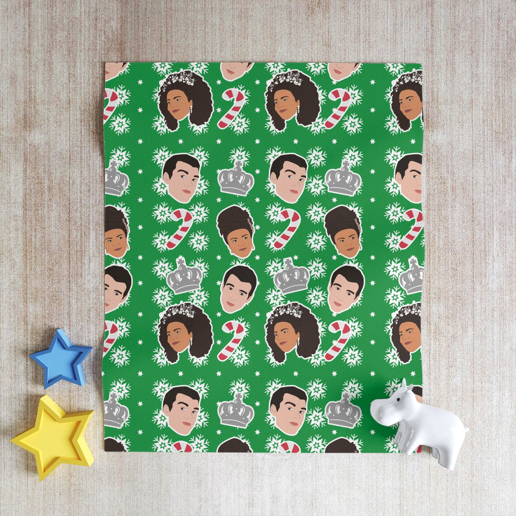 King George & Queen Charlotte Christmas Bridgerton Netflix Throw Blanket